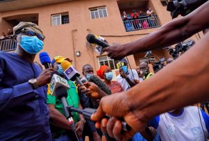 Helicopter crash: Sanwo-Olu visits scene, promises to renovate affected structures