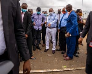 Sanwo-Olu,  Amaechi visit site of train accident in Oshodi
