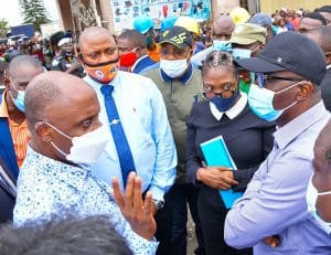Sanwo-Olu,  Amaechi visit site of train accident in Oshodi