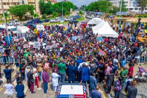 Sanwo-Olu marches with protesters, vows to get justice for victims of SARS brutality 