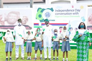 Sanwo-Olu hosts 60 school children for Independence Day conversation