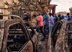 #EndSARS: Sanwo-Olu relaxes curfew, inspects government, private assets destroyed by hoodlums