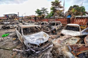 #EndSARS: Sanwo-Olu relaxes curfew, inspects government, private assets destroyed by hoodlums