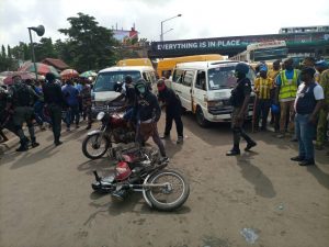 Lagos taskforce impounds 130 motorcycles operating in restricted areas