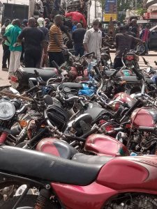 Lagos taskforce impounds 130 motorcycles operating in restricted areas