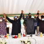 South-West PDP: Makinde, Oyinlola, Oni, Bucknor-Akerele, Obada, Tae Lawal, Eleka, others meet in Ibadan, unveil Arapaja as nominee for chairmanship