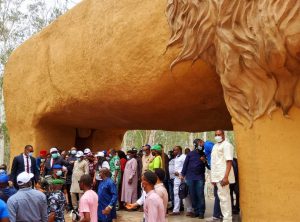 Ugwuanyi inaugurates Enugu Unity Park with 42-feet giant lion sculpture