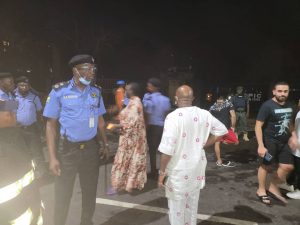 Lagos Police Chief visits inferno scene, disperses suspected looters