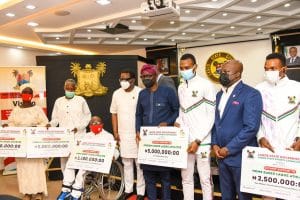 Sanwo-Olu fulfils pledge to Ajunwa, donates three-bedroom flat to 1996 Olympic Gold medalist