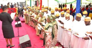 Sanwo-Olu swears in 57 council chairmen, says ‘it’s time for work, not  political vendetta’ 