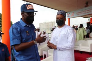 Sanwo-Olu, Jamoh, others at unveiling of  102 new waste collection trucks