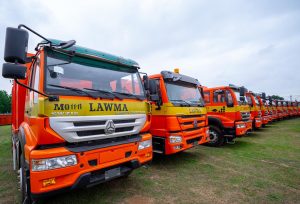 Cleaner Lagos: Sanwo-Olu launches 102 locally-assembled Compactor Trucks, 100 Dino Bins to boost waste collection 