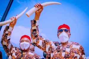 Buhari arrives Owerri,  meets South-East stakeholders