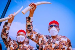 Buhari arrives Owerri,  meets South-East stakeholders