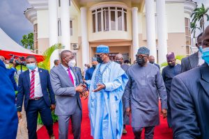 Niger governor, Afikuyomi, others present as Sanwo-Olu lauds Fayemi’s development strides, inaugurates Ekiti Liaison Office in Lagos