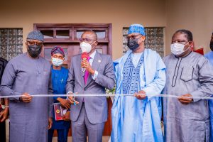Niger governor, Afikuyomi, others present as Sanwo-Olu lauds Fayemi’s development strides, inaugurates Ekiti Liaison Office in Lagos