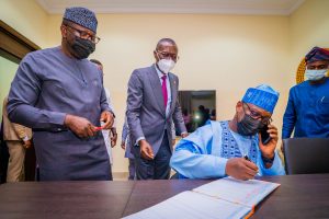 Niger governor, Afikuyomi, others present as Sanwo-Olu lauds Fayemi’s development strides, inaugurates Ekiti Liaison Office in Lagos