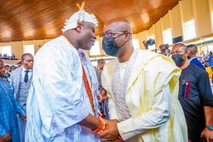 Makinde, Abiodun, Akeredolu, Daniel, Ooni, Alake, others grace Oyo Speaker’s wedding in Ibadan