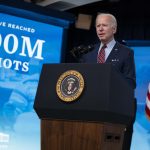 President Joe Biden speaks about COVID-19 vaccinations at the White House, Wednesday, April 21, 2021, in Washington. (AP Photo/Evan Vucci)