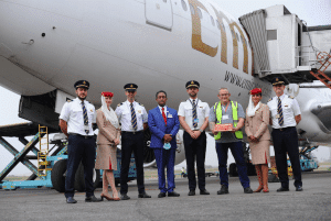 Emirates lands in Nigeria 'in style'