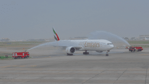 Emirates lands in Nigeria 'in style'