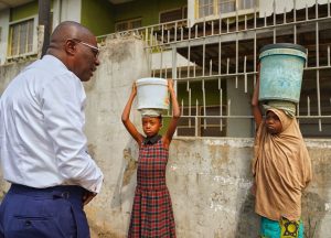 Sanwo-Olu gives hope, offers lifeline for two out-of-school girls