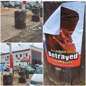 Osinbajo's 'The Judas who betrayed his Master' posters sighted in Abuja