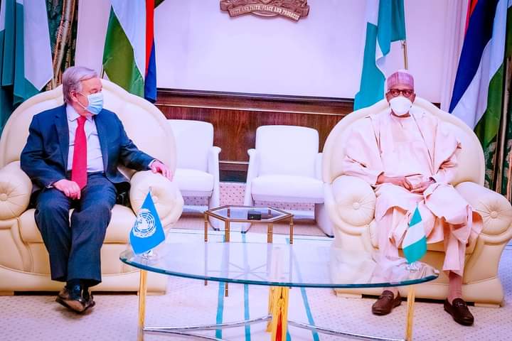 Buhari receives Guterres, says ‘terrorism remains threat to global peace, security’