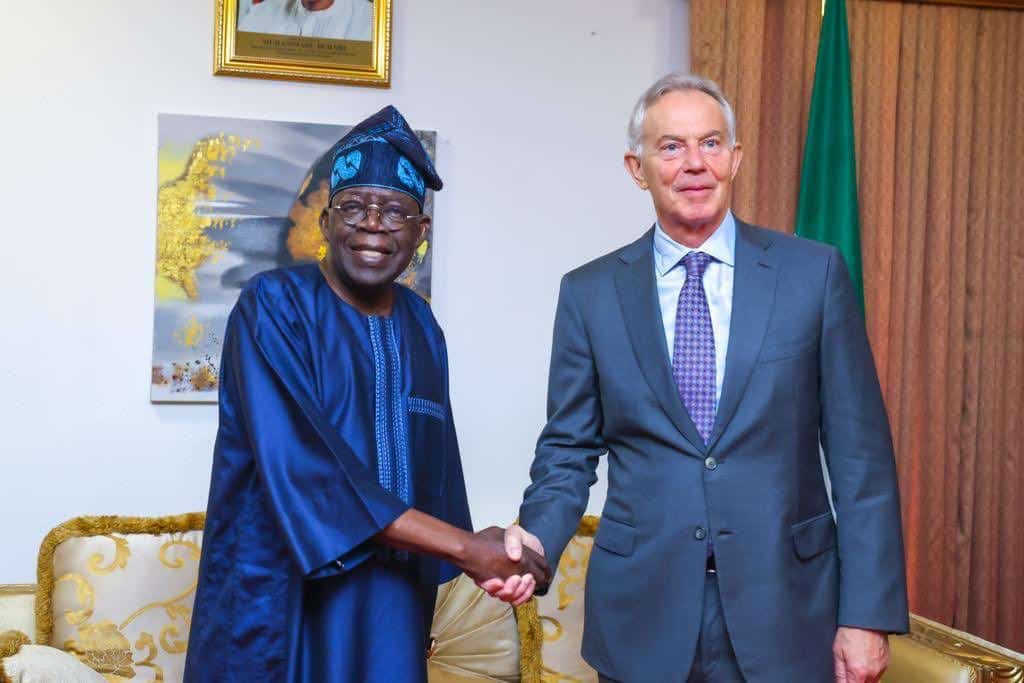 Ex-UK Prime Minister Blair visits Tinubu, pledges support for incoming administration
