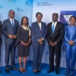 L-R: Emmanuel Onokpasa, Executive Director;  Nath Ude, MD/CEO;  Funmi Oyetunji, Independent Non-Executive Director; Gbemisola Laditan, Independent Non-Executive Director; Phillips Oduoza, Chairman; Funke Okoya, Executive Director ; Nnadozie Ohaji, Company Secretary/Legal Counsel 