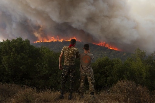 Fire near Athens under control but ‘major problems’ in N/East