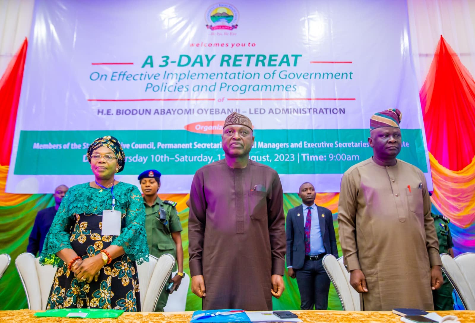 Your stay in office will be determined by performance, Oyebanji tells Commissioners at retreat