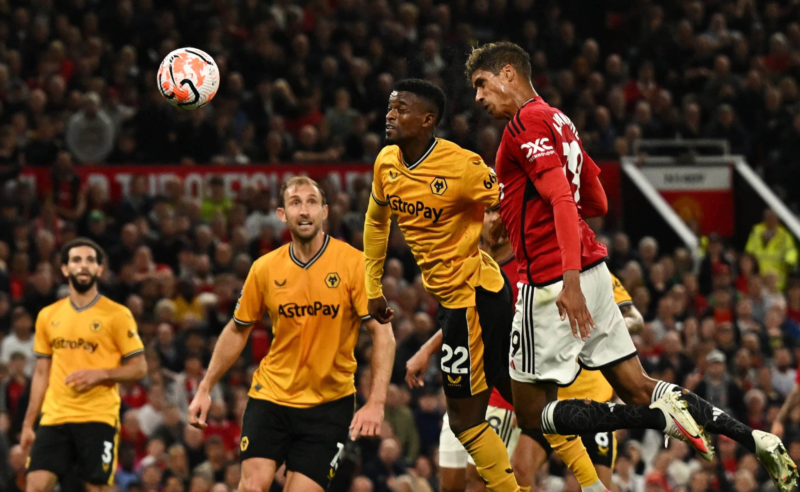 Late Varane header earn stuttering Manchester United 1-0 win over Wolves