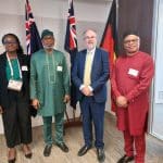 From left: Permanent Secretary, Ministry of Solid Minerals, Dr.Mary Ogbe, Minister of Solid Minerals, Mr. Oladele Alake, Minister of Mines, Western Government of Australia, Hon. Johnston and Nigeria's High Commissioner to Australia, New Zealand and the Pacific, Ambassador Anderson Madubike at the event.