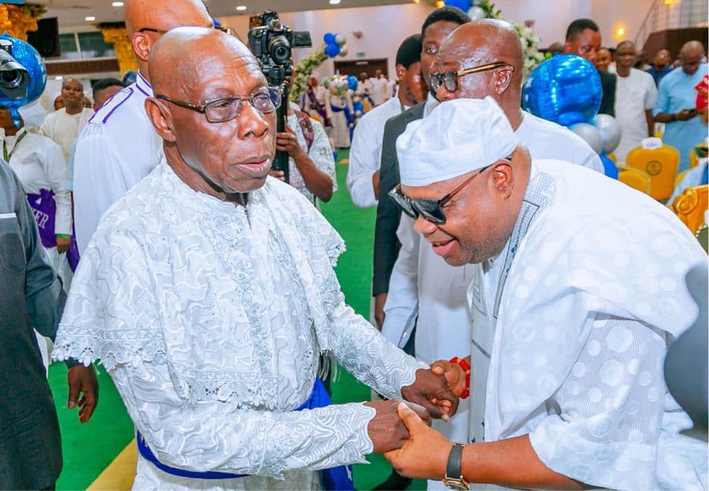 Obasanjo praises Adeleke for being a ‘dancing and hard working governor’