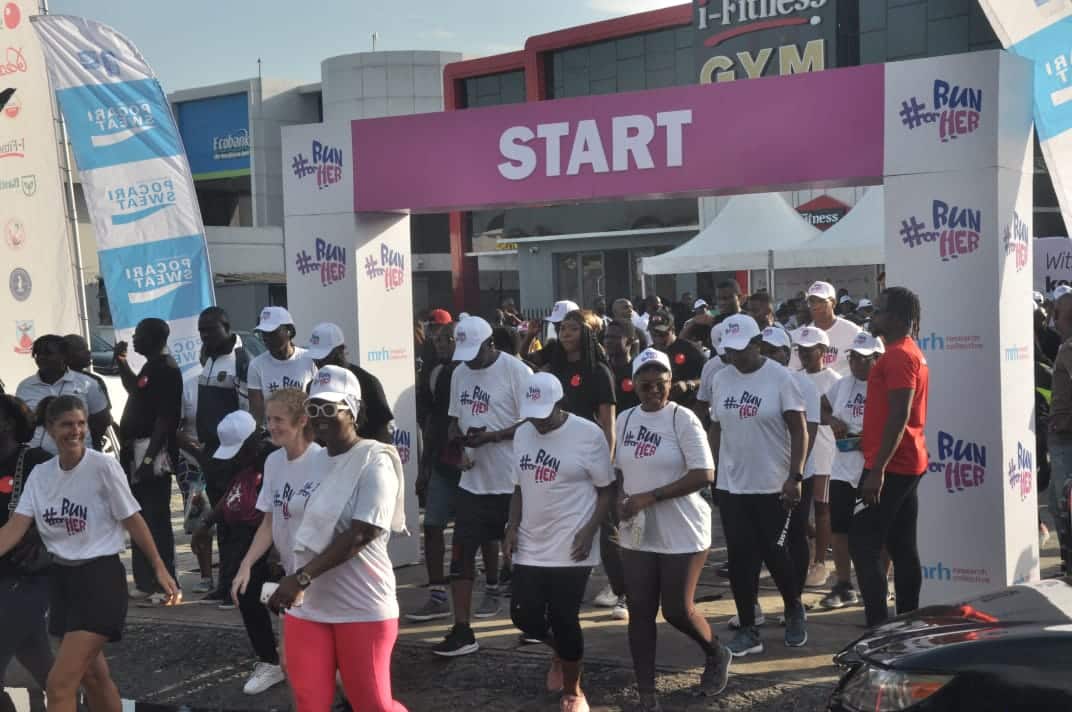 Huge turnout as MRHR Collective,  Sterling One Foundation,  Nigerian Breweries organise #RunForHer Walk to reduce maternal mortality in Nigeria (see pix)