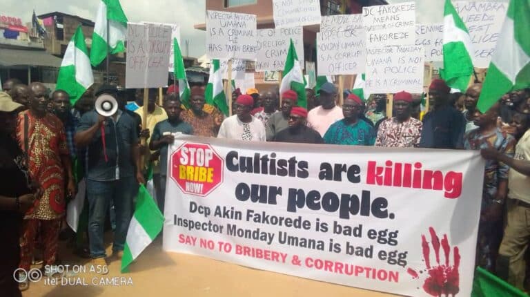 Cult-related killings: Protesters seek removal of Deputy Commissioner of Police, Inspector