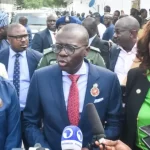 From left, Deputy Governor, Dr Obafemi Hamzat; Gov. Babajide Sanwo-Olu of Lagos State and Commissioner for Commerce, Cooperative, Trade and Investment, Mrs Folashade Ambrose-Medebem at the 8th Lagos Corporate Assembly in Lagos on Friday.
