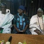 L-R: ANTP President,  Dr. Rasak Oyadiran, BOT Chairman,  Chief Lere Paimo and Araba Ifayemi Elebuibon