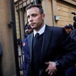 South African Paralympian Oscar Pistorius leaves the Pretoria High Court on June 15, 2016, after the third day of his resentencing hearing for the 2013 murder of his girlfriend Reeva Steenkamp.
Oscar Pistorius will be sentenced on July 6 for the murder of his girlfriend Reeva Steenkamp, the judge in the High Court in Pretoria said Wednesday at the end of a three-day court hearing. / AFP / GIANLUIGI GUERCIA        (Photo credit should read GIANLUIGI GUERCIA/AFP via Getty Images)