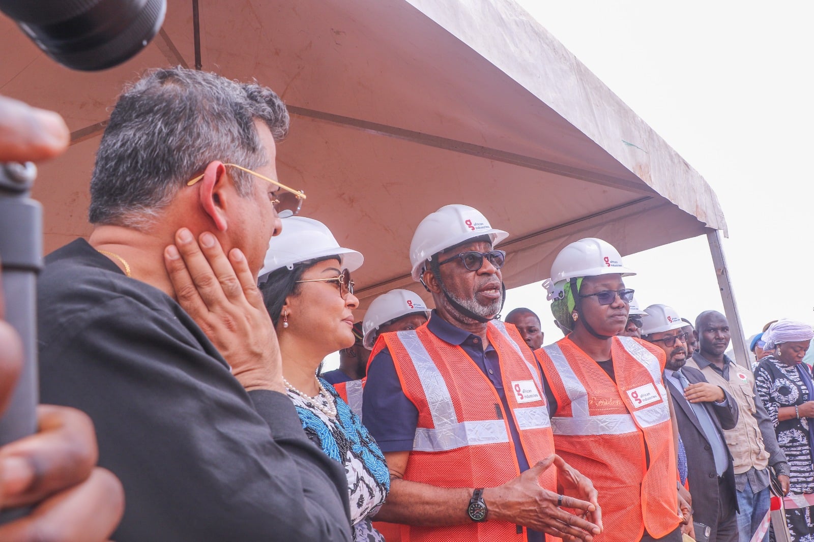 L-R: Mr. Alok Gupta, Managing Director, African Natural Resources and Mines Limited (ANRML); Doris Nkiruka Uzoka-Anite, Minister of Industry, Trade and Investment; Dr. Dele Alake, Minister of Solid Minerals Development and Dr. Mary Ogbe, Permanent Secretary, Ministry of Solid Minerals Development, during an inspection tour by the Minister of Solid Minerals Development at the African Natural Resources and Mines Limited (ANRML) facility, in Kaduna...on Tuesday.
