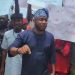Video: Pro-Bello protesters allegedly attacked by EFCC operatives at headquarters, pro-EFCC group allowed