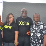 L–R: Doris Okpara, Product Manager, DiamondXtra; Ngozi Igboanugo, Regional sales Manager Festac 1&2 & mainland Access Bank; Bolarinwa Animashaun, Regional Sales Director Lagos 2 Access Bank ; Emeka Ezikeugo, Diamondxtra N200,000 Onsite winner; and Adaeze Ume, Head Consumer liabilities, Access Bank during the launch of Diamondxtra Season 16 held at Alaba International Market, Lagos.