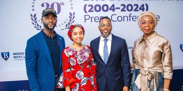 L-R: Bolaji Ogunlende, Commissioner for Youths, Lagos State; Mrs Amira Abdul Razaq, Mr Mohammed Usman Abdul Razaq, Senior Vice President, Africa Finance Corporation (AFC); and Dr Mrs Foluke Abdul Razaq, Executive Director , Bridge House College, Ikoyi, Lagos.