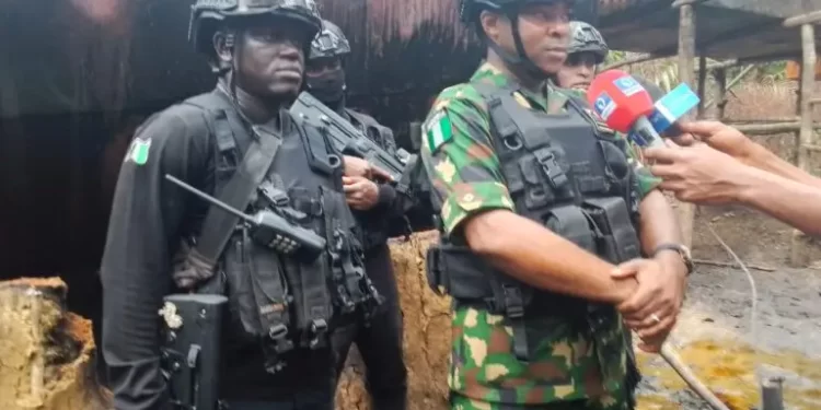 Navy destroys 10 illegal refining sites, speedboat