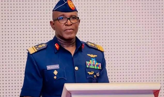 Alt="Air Marshal Hassan Abubakar, Chief of Air Staff"