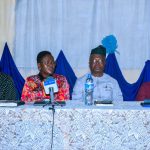 L-R: Mrs Feyisayo  Omotosho, Director  Evaluation and Planning, Ekiti State Ministry of Education; Mrs Yewande Adesua, Project Cordinator, Adolescent Girls Initiative for Learning and Empowerment, (AGILE); Mr. Micheal  Omolayo, Permanent Secretary, Ministry of Education; and  Mr Micheal  Boluwade, Permanent Secretary Teaching Service Commission during the AGILE Statekolders Consultative Forum held in Omuo, Ekiti East LGA, Ekiti State...on Wednesday.