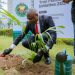 Group Managing Director/CEO, United Bank for Africa, Oliver Alawuba, planting a tree at the flag-off of UBA Foundation’s Tree Planting Initiative, where the Bank plans to plant two million trees across Africa in 2024,   held at the UBA Foundation Garden in Marina, Lagos.