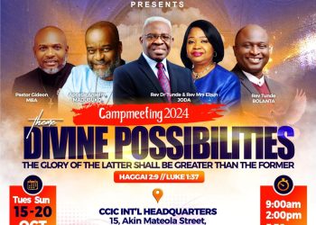 CCIC camp meeting: Youth empowerment, gospel concert hold Oct 19