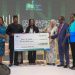 (L-R) Funke Egbemode (FNGE); Andy Odeh (NLNG); Prisca Sam-Duru of Vanguard newspaper; Kadaria Ahmed (Judge), Chido Nwakanma (Judge) and Anne-Marie Palmer-Ikuku (NLNG) during a one-time award to Prisca for her contributions to The Nigeria Prizes at the an event in Lagos themed “Celebrating the Voices of Impact” to celebrate the 20th anniversary of the prizes